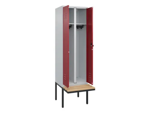 locker voor scheiding van kleding,HxBxD 2120x600x815mm,2vak