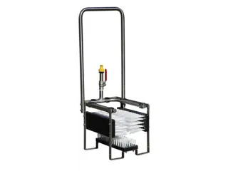 schoenpoetsmachine,v. binnen/buiten,HxBxD 820x330x330mm,romp RVS - 1