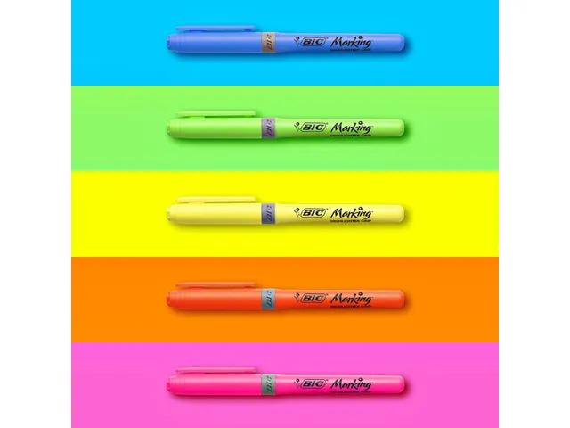 Markeerstift Bic grip Highlight your life assorti blik à 15 stuks