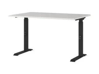 In hoogte verstelbaar bureau,HxBxD 680-910x1200x800mm,blad lichtgrijs - 1