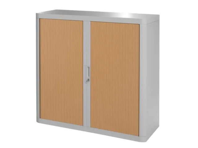 Roldeurkast HxBxD 1040x1100x415mm 2 Oh Romp Grijs Front Beuken