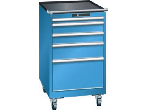 Ladenkast 972x564x725mm 5laden 75kg 4rollen Ral5012