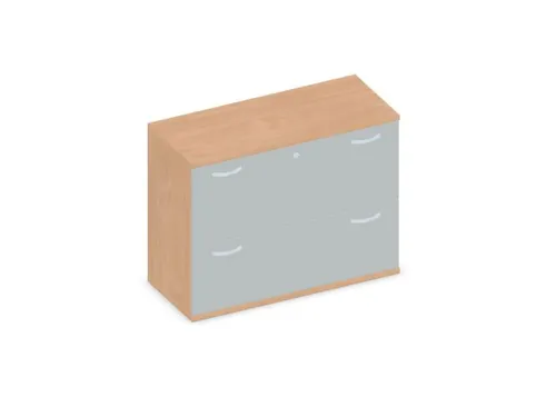 hangmappenkast 770x1000x430mm 2hangmappenframes Beuken+ Lichtgrijs