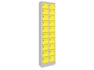 lockerkast,HxBxD 1950x460x200mm,2x10vakken,RAL7035,front RAL7035 - 1