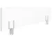 hygiënescherm 270x1170mm v. tafelscheidingswand PMMA frame staal wit
