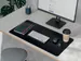 Sous-Main Et Tapis De Souris, Aspect Cuir, Ft 80 X 40 Cm, Noir