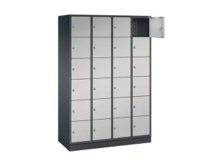 lockerkast,HxBxD 1950x1220x500mm,4x6vakken,cil.-slot,sokkel - 1