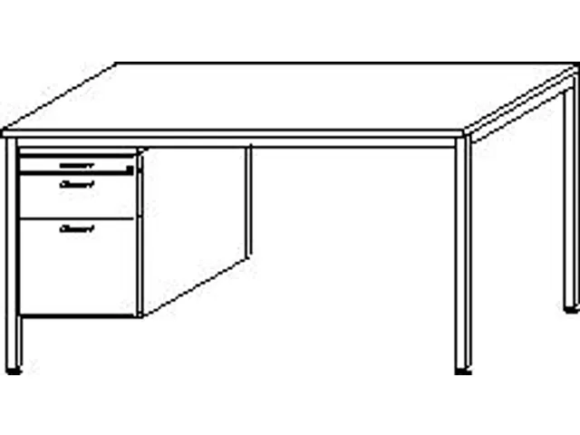 table de bureau,finition plateau ,piètement RAL7035