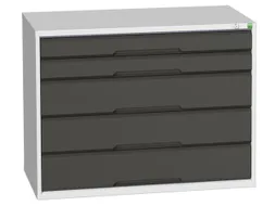 ladekast HxBxD 800x1050x550mm 5laden romp RAL7035 front RAL7016