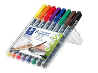 Viltstift Staedtler OHP Lumocolor 313 Super fijn 0.4mm Assorti 8 stuks - 3