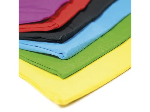 crêpepapier A4 50x250cm, 6 vel in 6 verschillende kleuren.
