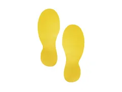 Vloermarkeringssticker Voet Geel 90x240mm
