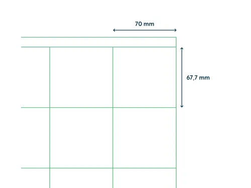 Etiketten Zelfklevend Wit 12 op A4 70x67.7mm 1000 Vel