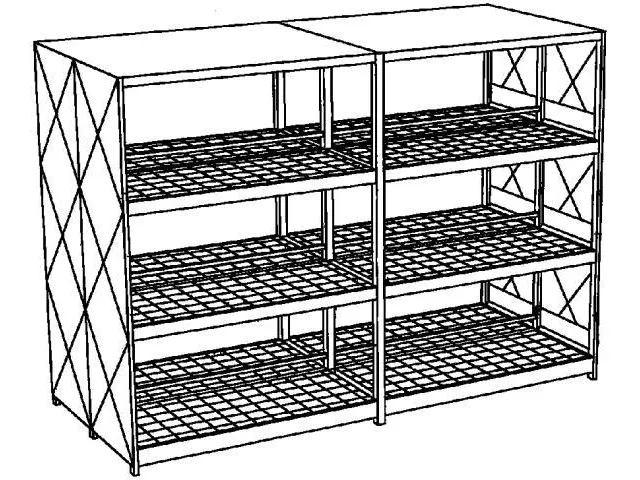 Stellingcontainer Gevaarlijke Stoffen Max. 120X200L Vaten Staand