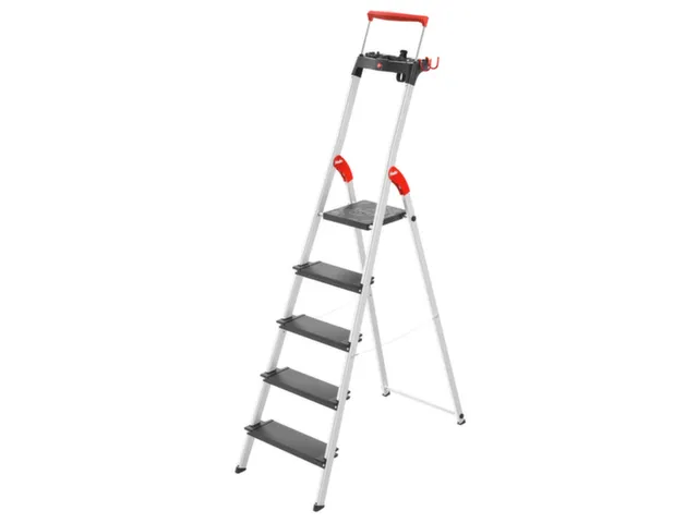 staande trap,5 XXL treden,treden/platform zwart,Stand H 1,06m