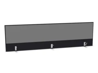 opzetpaneel,v. bureau,aanbouw achter,B 2000mm,CC-zwart,BN8078-grijs - 1