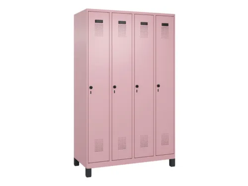 locker,HxBxD 1950x1200x500mm,4vak,vak B 300mm,draaigrendel,voeten