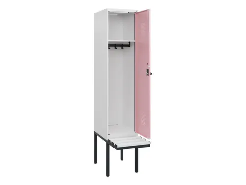 locker met bank,HxBxD 1950x400x815mm,1vak,vak B 400mm,draaigrendel