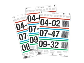 Papieren inserts voor documenthouders 210x74mm (60 kaartjes) - 2