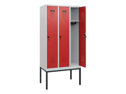 schoollocker,HxBxD 1950x900x500mm,3vak,vak B 300mm,draaigrendel