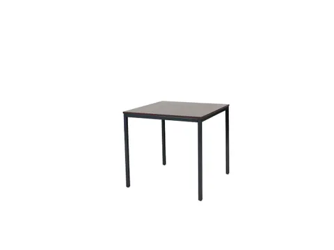 Domino Basic Tafel Vaste Hoogte 800x800mm Logan Eiken Zwart 4-Poots