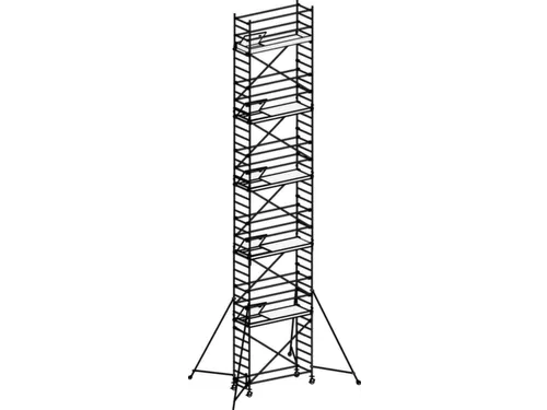 rolsteiger,reik H 12,4m,steiger H 11,64m,5platform(s),m. luik