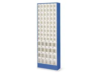 Transparante Magazijnbakken 74Bakken Abs-Kunststof Corpus Ral7035 - 1