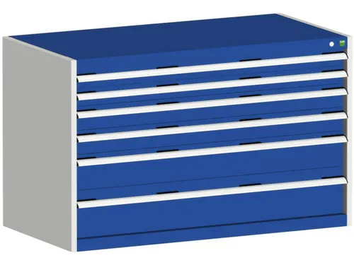 ladekast HxBxD 800x1300x650mm 6laden romp RAL7035 front RAL5010