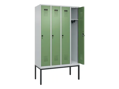 locker,HxBxD 2120x1200x500mm,4vak,vak B 300mm,draaigrendel