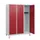 schoollocker,HxBxD 1630x1200x500mm,3vak,vak B 400mm,cil.-slot,voeten