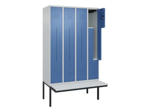 Z-garderobekast,HxBxD 2120x1200x815mm,8vak,vak B 300mm,cil.-slot
