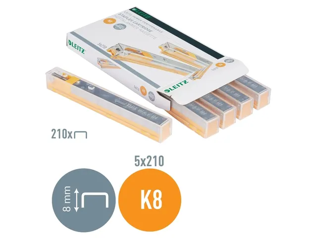 Nieten Leitz cassette K8 26/8 verzinkt 1050 stuks