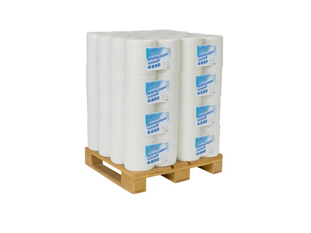 Poetspapier midi 1-laags 19cmx270m Wit 6 rollen Pallet