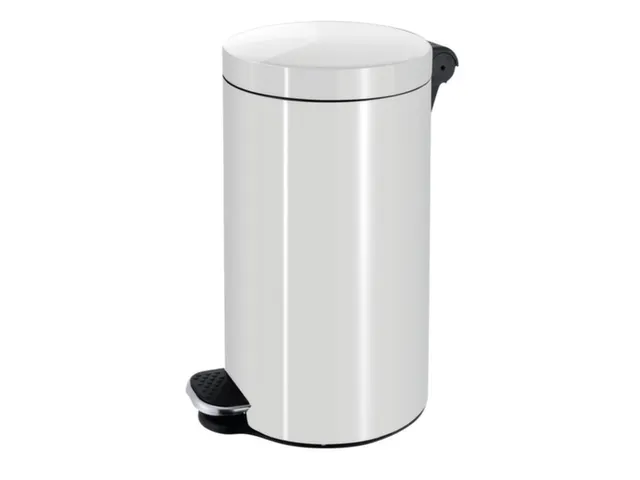 pedaalemmer,20l,HxØ 440x300mm,binnenbak kunststof,romp staal wit