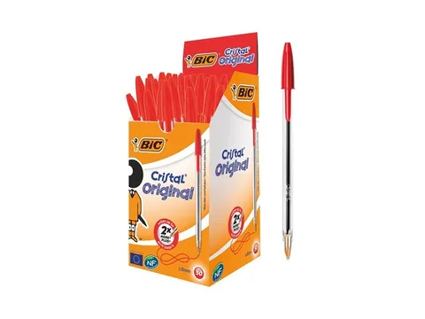 Balpen Bic Cristal medium rood
