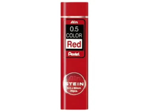 Potloodstift Pentel Ain Stein HB 0.5mm rood koker à 20 stuks