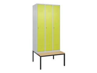 locker voor scheiding van kleding,HxBxD 2120x900x815mm,3vak - 1
