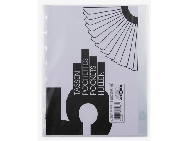 showtassen transparant voor A5+ schriften set van 5