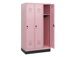 schoollocker,HxBxD 1630x900x500mm,3vak,vak B 300mm,draaigrendel,sokkel - 1