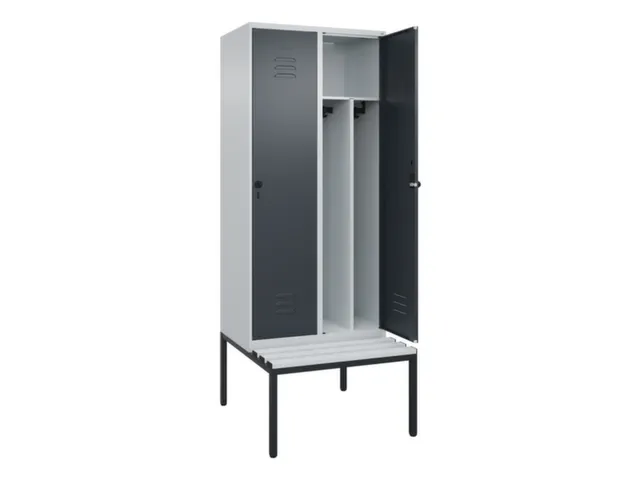 locker voor scheiding van kleding,HxBxD 2120x800x815mm,2vak