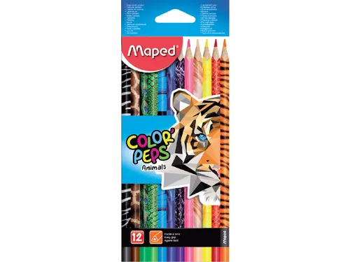 Kleurpotlood Maped Color'Peps Animals set à 12 kleuren