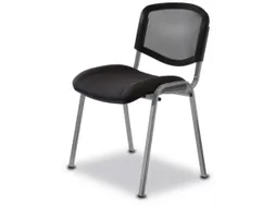 Buisstalen Stoelen Zitting Zwart Stof Netrug Zitting BxD 475x415mm