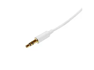 2m slim 3,5 mm stereo/audiokabel M/M wit - 2