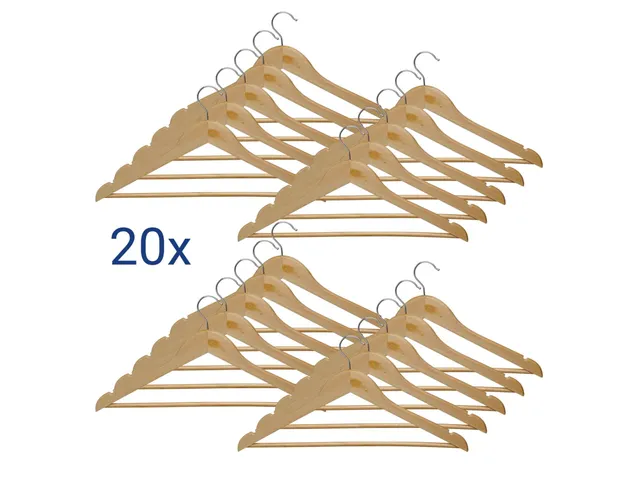 9453470 Kledinghanger MAULmira hout 20 stuks 44.5x1.2x23cm bruin
