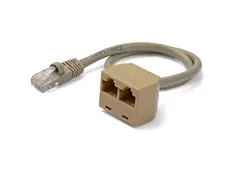 2-naar-1 RJ45 splitter adapterkabel - F/M