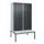 PBM-locker met bank,HxBxD 2120x1200x815mm,4vak,vak B 300mm,cil.-slot