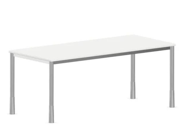 In hoogte verstelbaar bureau,HxBxD 720-840x1800x800mm,Bl-wit