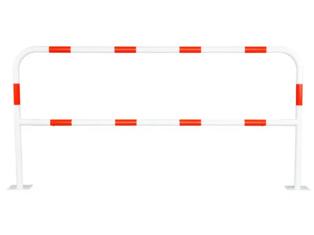 beschermbeugel,v. binnen/buiten,HxBxD 1000x2000x150mm,staal,wit/rood