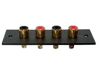 4P Amp Rca Plug - Verguld - 1