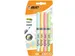 Markeerstift Bic grip pastel assorti blister à 4 stuks
